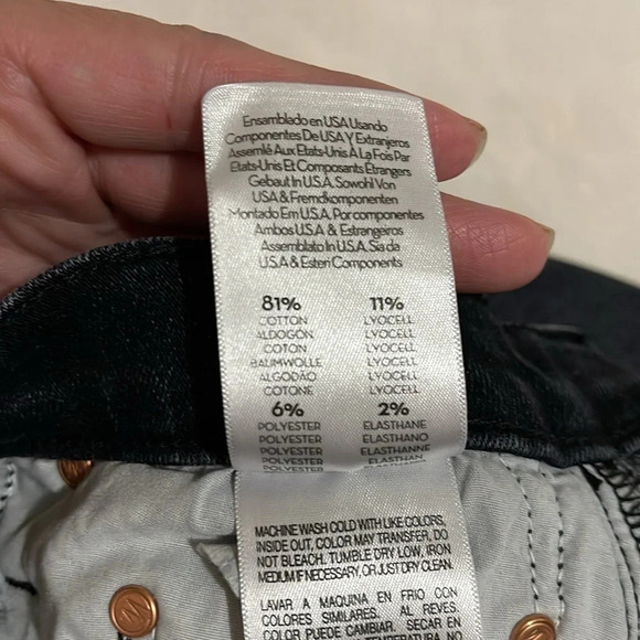 MOTHER The Pixie Swooner  Ankle fray Jeans In thunder road size 29 - Picture 9 of 11